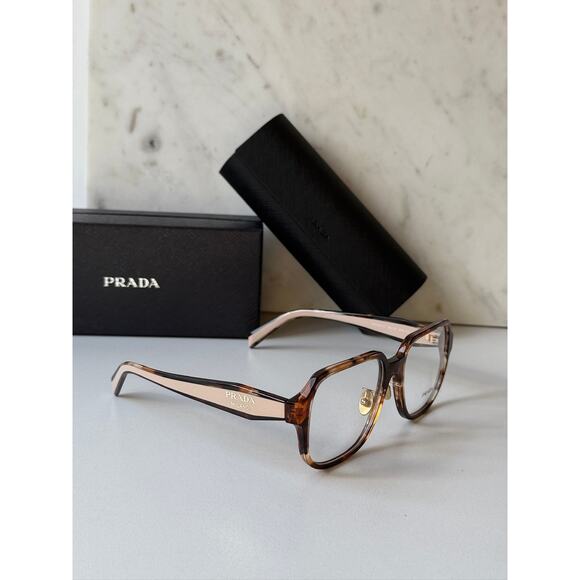 NEW Prada PR B07VD Havana Brown Powder Eyeglasses Frames - Picture 6 of 7